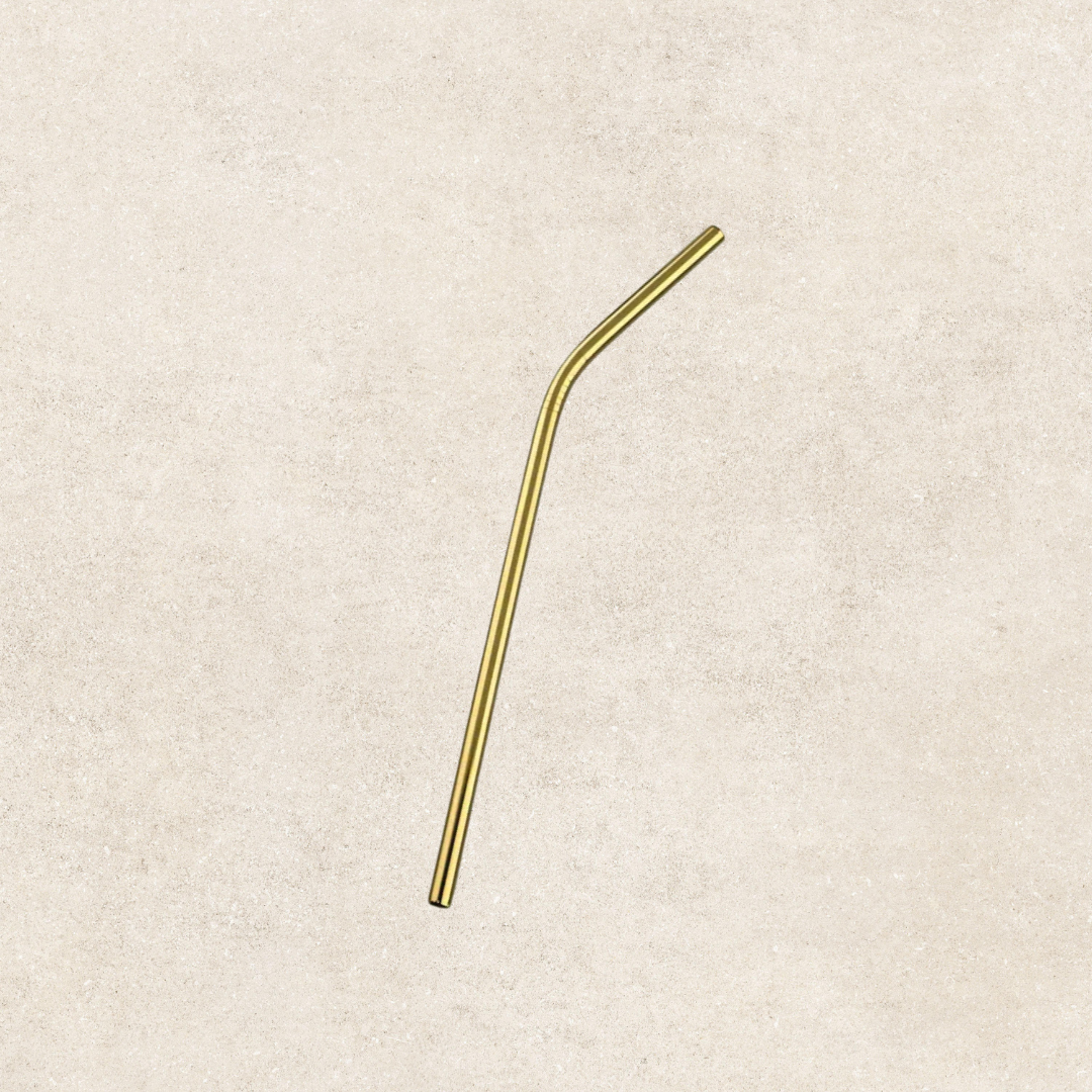 Bombilla Metálica Dorada