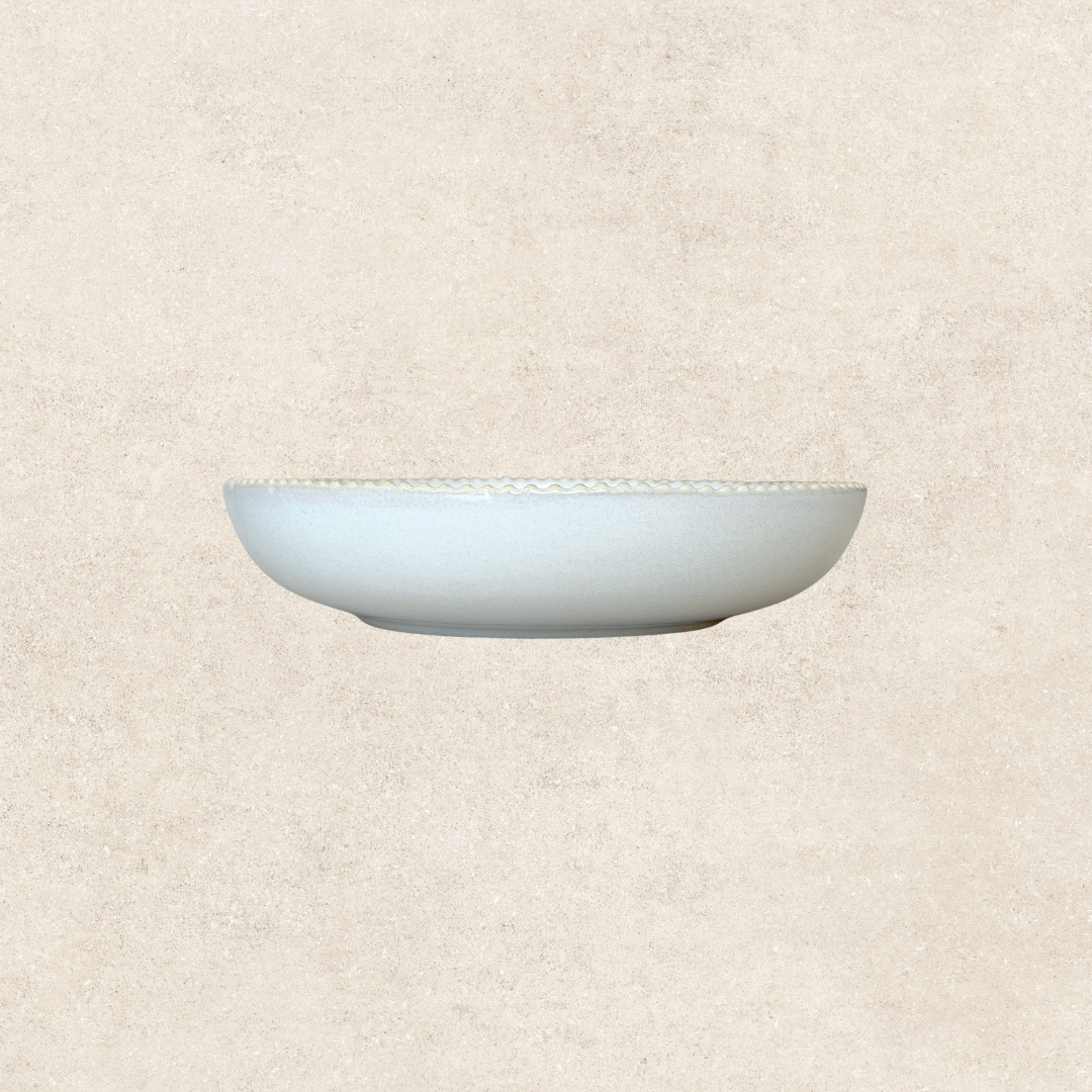 Plato Hondo Suculenta Blanco